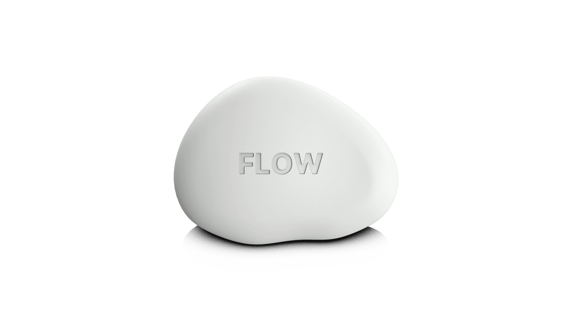 Flow — white magnetic pebble